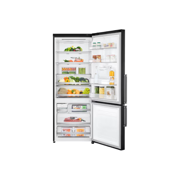Refrigerator LG GR-F589BQCM.AMCQMER, 446L, A++, 41Db, Black