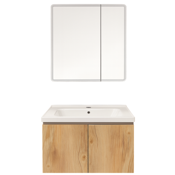 აბაზანის ავეჯი MWB light Wood 16041252, +Mirror, Bathroom Furniture, Brown