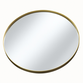 აბაზანის სარკე ლითონის ჩარჩოთი Euro Glass PRA-34-0/m-2 D70cm, Mirror with metal frame, Gold