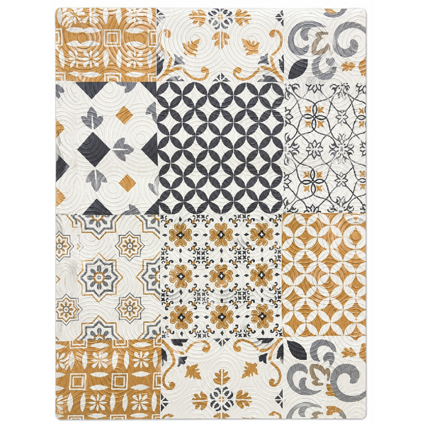 აბაზანის ხალიჩა Monaco Group JS-mat-Ethnic, Bath Mat, Grey/White