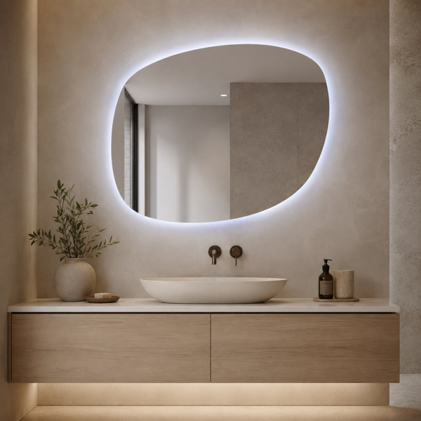 აბაზანის სარკე Home K902 60x90cm, Bathroom mirror, Transparent