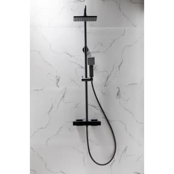Shower system with thermostat KFA Logon Premium, Black