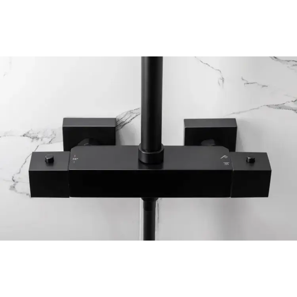 Shower system with thermostat KFA Logon Premium, Black