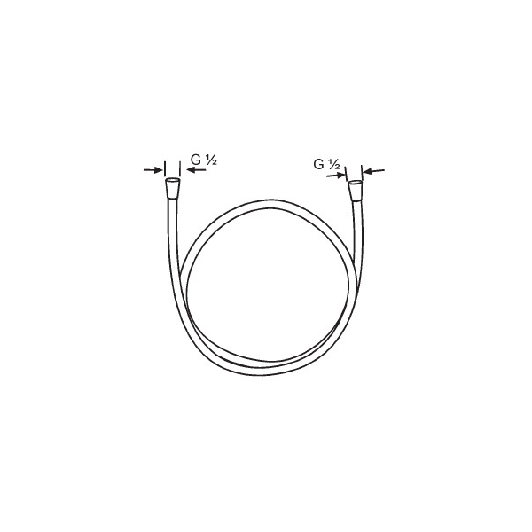 Shower hose Hansgrohe Metaflex 28264000, 2m, Silver