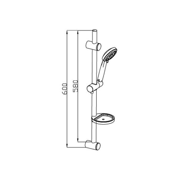 Shower set CB Kettler 77666, Silver