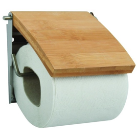 ქაღალდის საკიდი MSV Bambou, Toilet Paper Holder, Silver/Wood