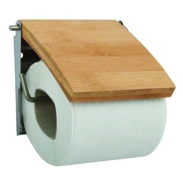 ქაღალდის საკიდი MSV Bambou, Toilet Paper Holder, Silver/Wood