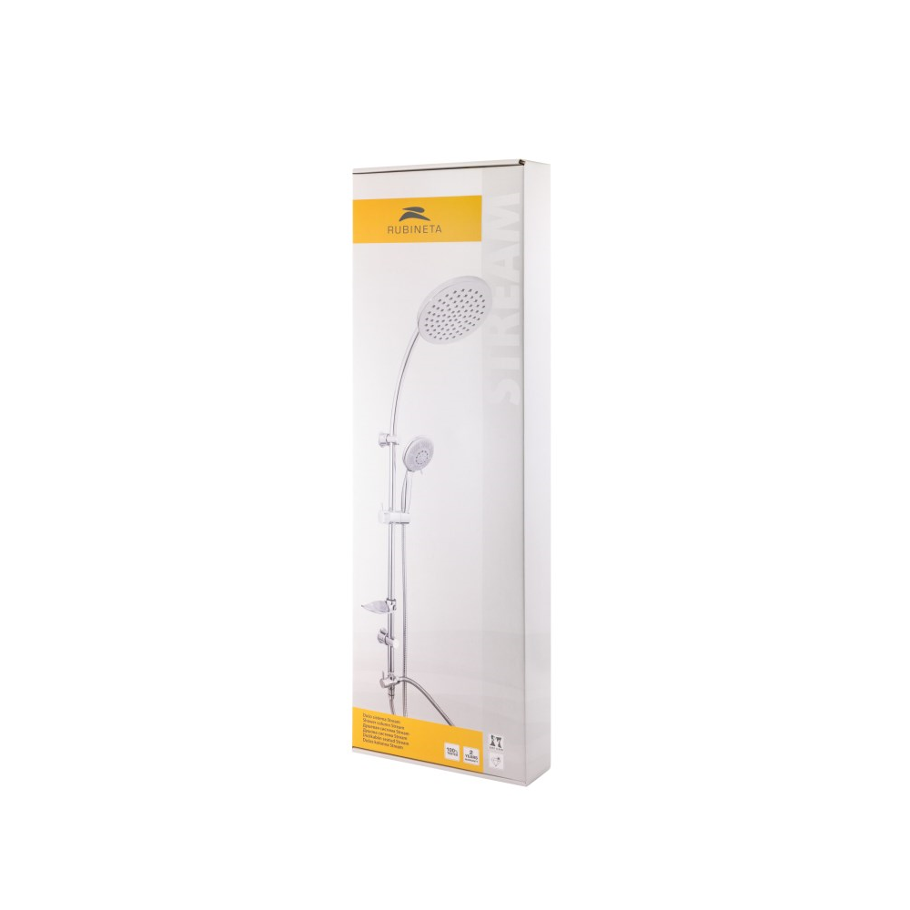 Shower system Rubineta Olo BK Thermo 15 BK, Black