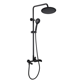 Shower system Rubineta Olo BK Ultra-10 SW DV3/4 BK 625123, Black