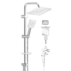 Shower system Valtemo Chromlux VS-2648, Silver