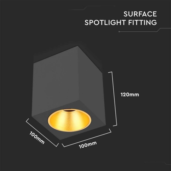 დაუნლაითი V-TAC 13052284 6693 GU10, Downlight, Black