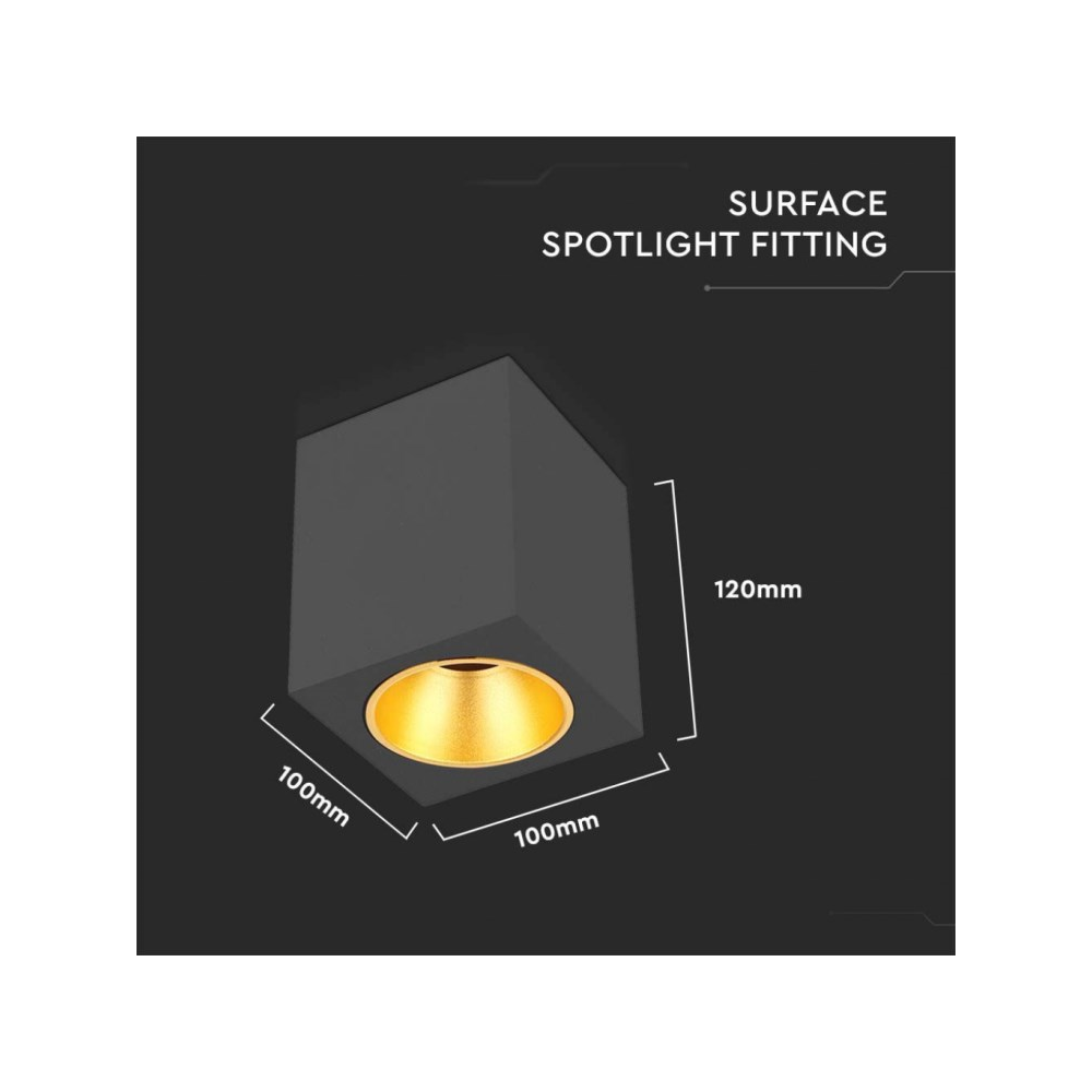 დაუნლაითი V-TAC 13052284 6693 GU10, Downlight, Black