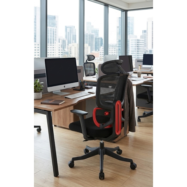 Office Chair ALLX ERGO X7-AIR-B, Black