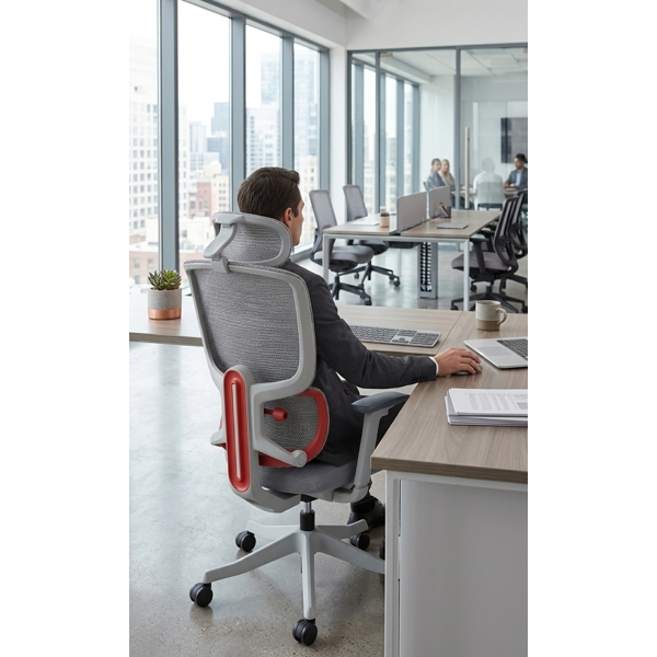 Office Chair ALLX ERGO X7-AIR-G, Grey