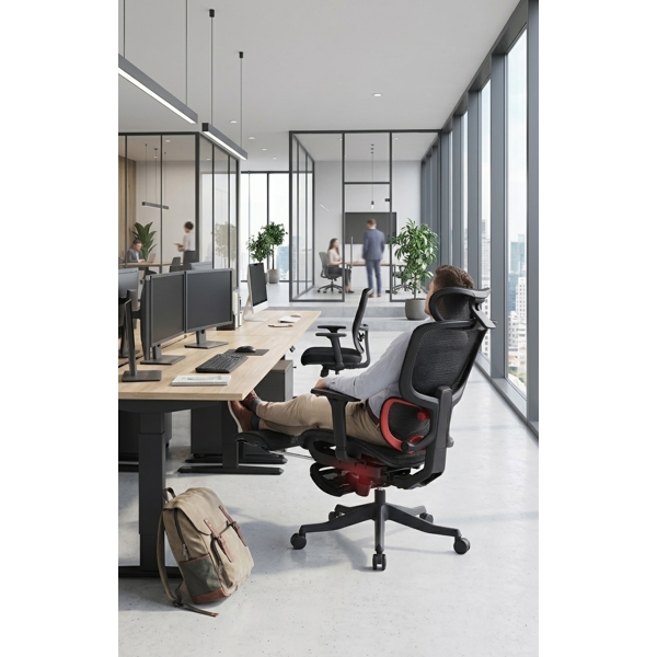 Office Chair ALLX ERGO X9-PRO-B, Black