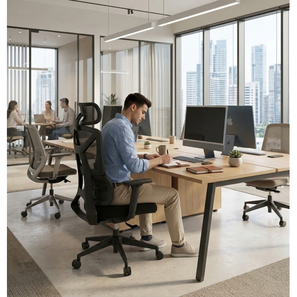 Office Chair ALLX MS2530A, Black