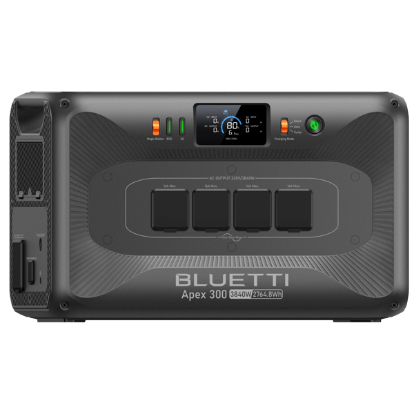 ელექტრო სადგური Bluetti APEX 300, 3840W, 2764.8Wh, USB, Type-c, Power Station, Black