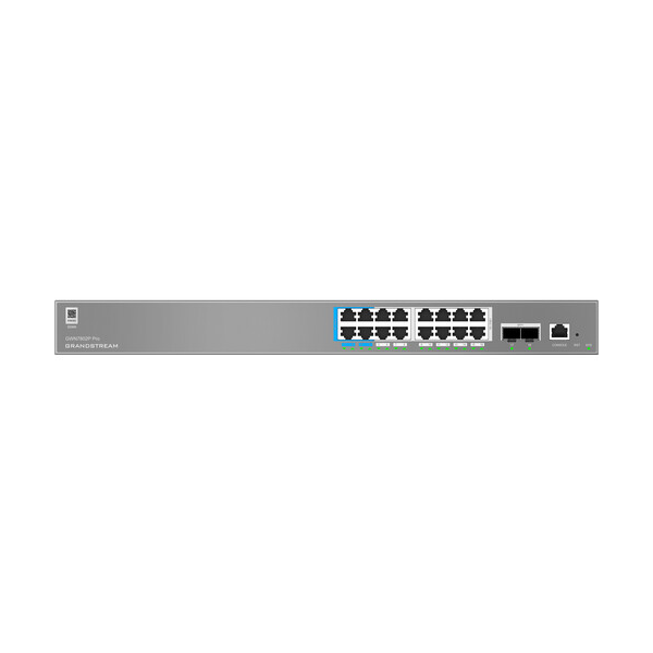 სვიჩი Grandstream GWN7802P Pro, 16-Port Gigabit, Switch, Silver