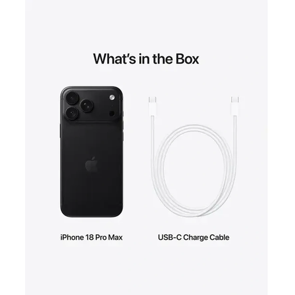 Mobile Phone Apple iPhone 18 Pro Max, 12GB, 256GB, E-sim Only, 5G, NFC, Black