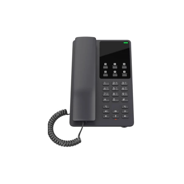 სტაციონარული ტელეფონი Grandstream GHP621, IP Phone, 2 SIP, PoE, Black