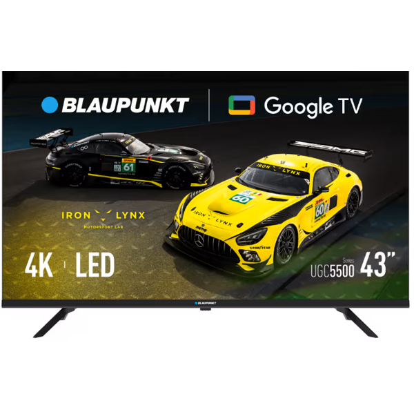 ტელევიზორი Blaupunkt 43UGC5500 LED, 43", 4K UHD, 60Hz, HDMI, USB, LAN, BT, WIFI, Black