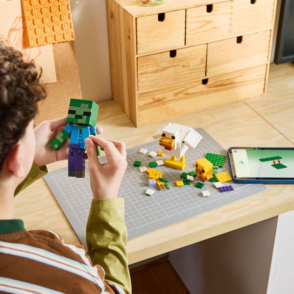 ასაწყობი კონსტრუქცია LEGO 21582, Minecraft Chicken Jockey, Prefabricated Construction