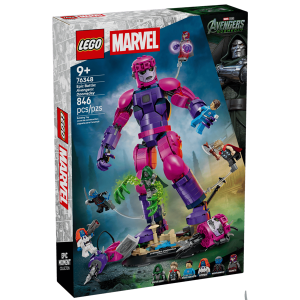 Prefabricated Constructio LEGO 76348 Marvel, Epic Battle: Avengers: Doomsday