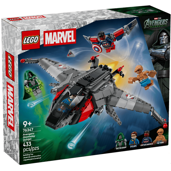 ასაწყობი კონსტრუქცია LEGO 76347 Marvel, Avengers: Doomsday Quinjet, Prefabricated Construction