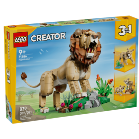 ასაწყობი კონსტრუქცია LEGO 31386 Creator 3-in-1, Wild Animals: Majestic Lion, Prefabricated Construction