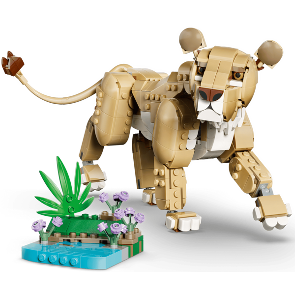 ასაწყობი კონსტრუქცია LEGO 31386 Creator 3-in-1, Wild Animals: Majestic Lion, Prefabricated Construction