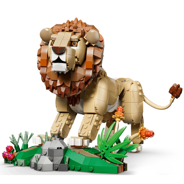 ასაწყობი კონსტრუქცია LEGO 31386 Creator 3-in-1, Wild Animals: Majestic Lion, Prefabricated Construction