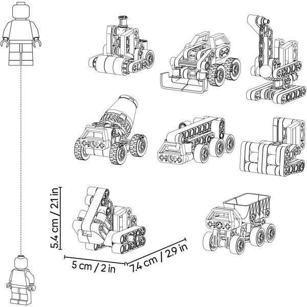 ასაწყობი კონსტრუქცია LEGO 42233, Mighty Machines blind box, Prefabricated Construction