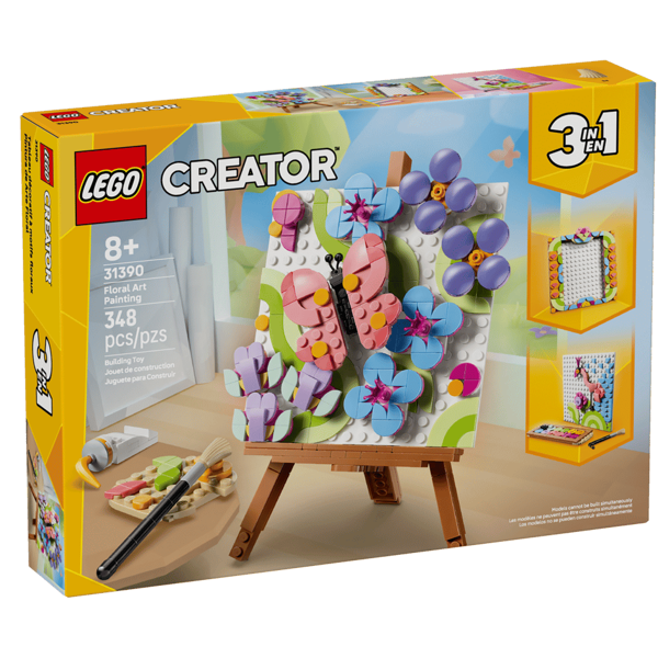 Prefabricated Construction LEGO 31390- Creator 3-in-1, Floral Art Decor Painting