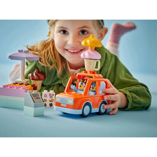 ასაწყობი კონსტრუქცია LEGO 10458 Duplo Bluey, Ice Cream Trip with Bluey, Prefabricated Construction