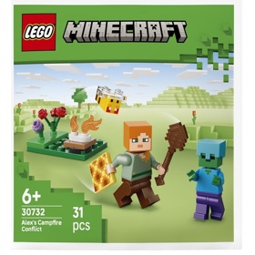 ასაწყობი კონსტრუქცია LEGO 30732-, Minecraft Alex's Campfire Conflict, Prefabricated Construction