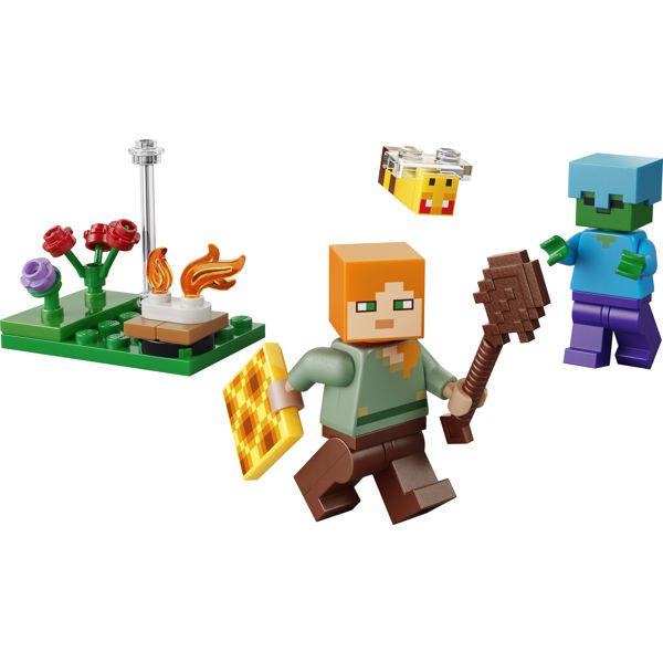 ასაწყობი კონსტრუქცია LEGO 30732-, Minecraft Alex's Campfire Conflict, Prefabricated Construction