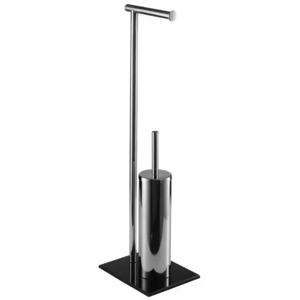 ქაღალდის საკიდი და ჯაგრისი Bisk Niagara, Toilet Paper Holder And Brush, Stainless Steel