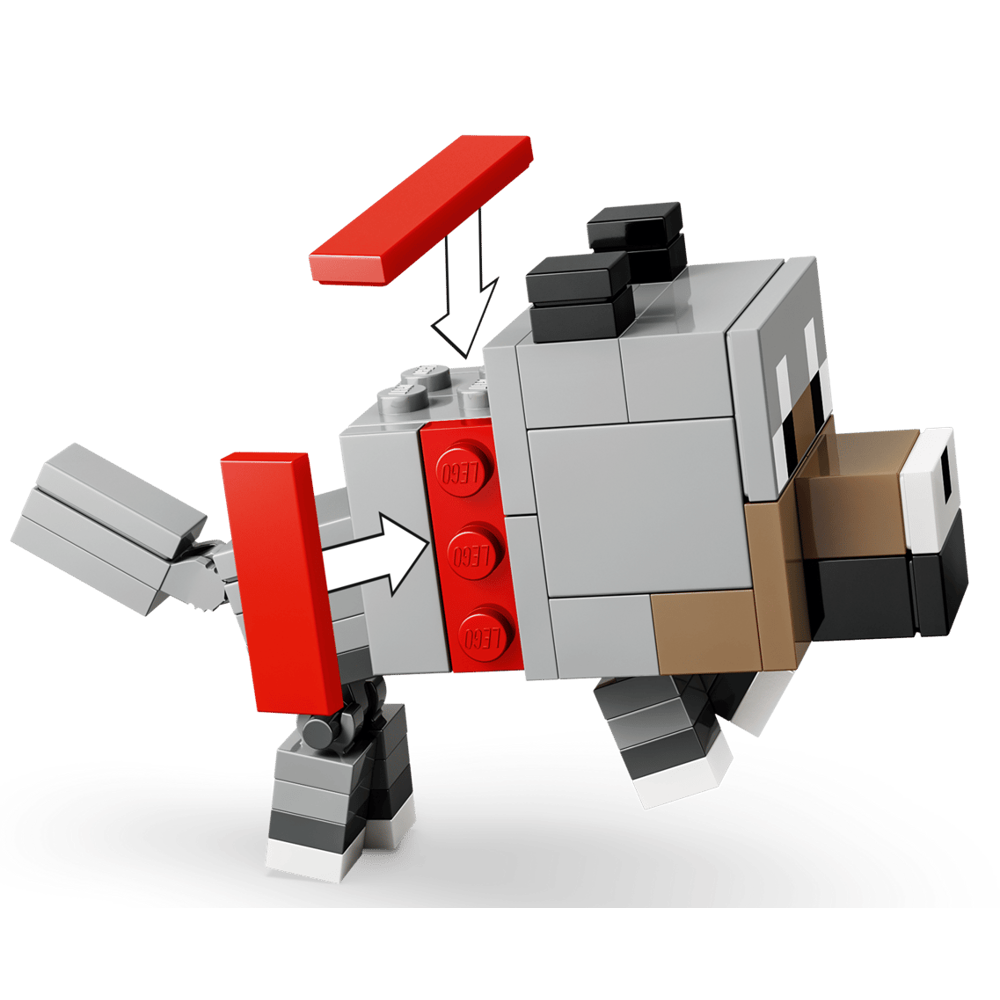 ასაწყობი კონსტრუქცია LEGO 21592 Minecraft, Chicken Jockey Desert Attack, Prefabricated Construction