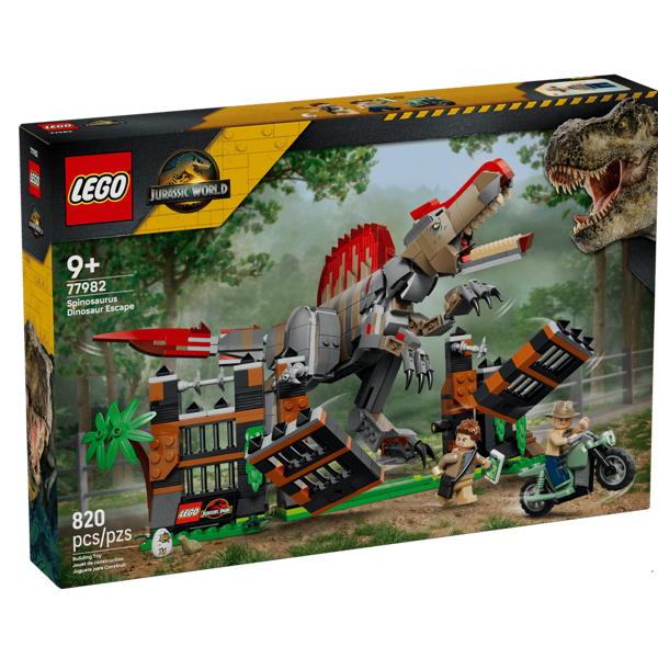 ასაწყობი კონსტრუქცია LEGO 77982 Jurassic World, Spinosaurus Dinosaur Escape, Prefabricated Construction