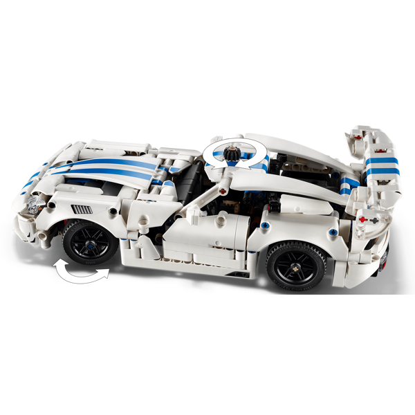 ასაწყობი კონსტრუქცია LEGO 42234 Technic, Dodge Viper GTS-R Sports Car, Prefabricated Construction
