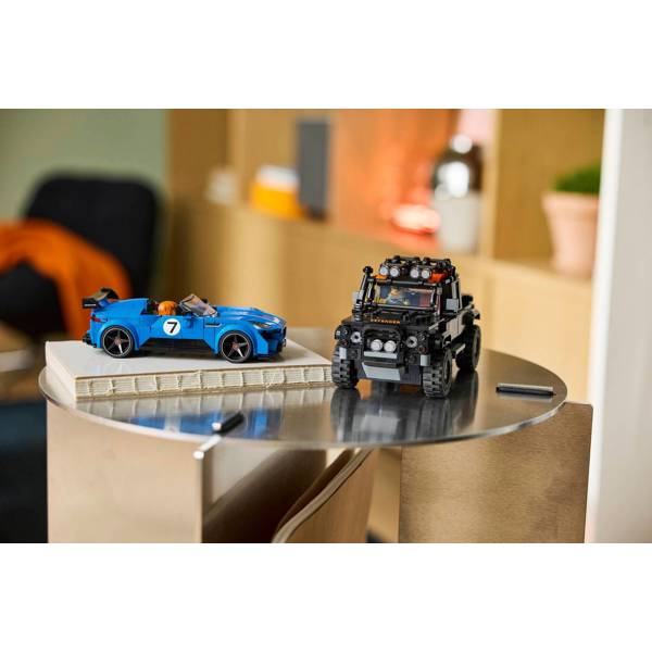 ასაწყობი კონსტრუქცია LEGO 77264 Speed Champions, Jaguar Project 7 & Land Rover Defender, Prefabricated Construction