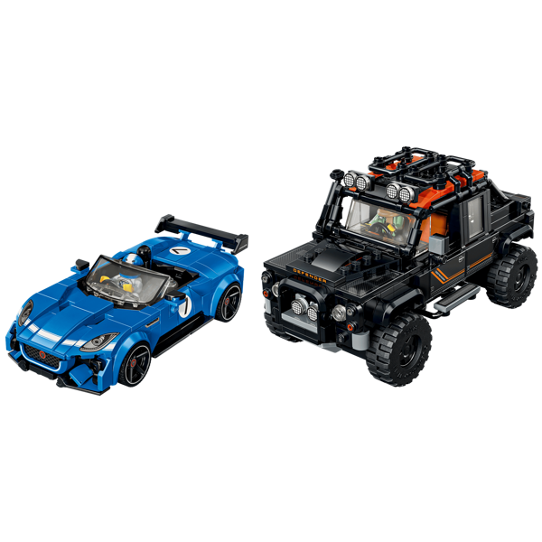 ასაწყობი კონსტრუქცია LEGO 77264 Speed Champions, Jaguar Project 7 & Land Rover Defender, Prefabricated Construction