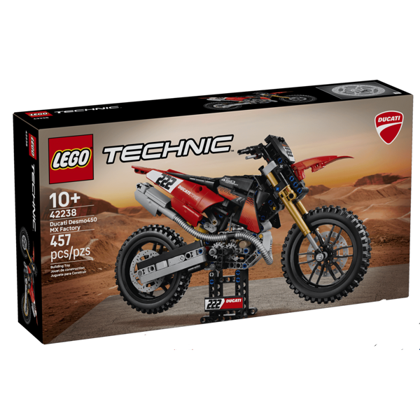 ასაწყობი კონსტრუქცია LEGO 42238 Technic, Ducati Desmo450 MX Factory Motorcycle, Prefabricated Construction
