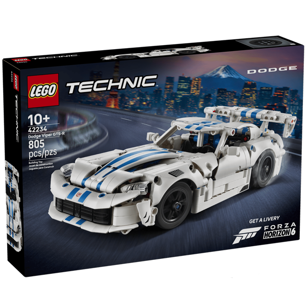 ასაწყობი კონსტრუქცია LEGO 42234 Technic, Dodge Viper GTS-R Sports Car, Prefabricated Construction