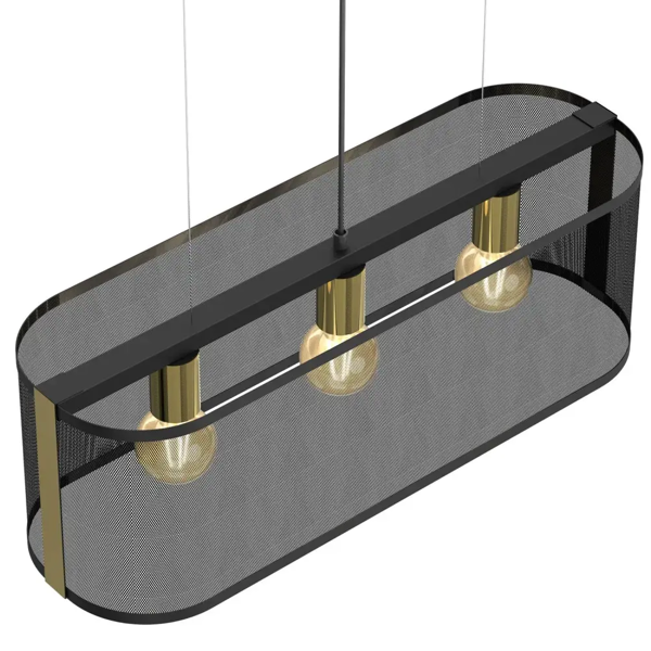 ჭაღი Luminex 4151 Kaga 3 E27, Chandelier, Black
