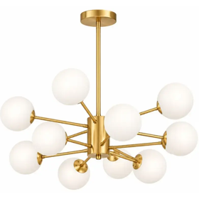 Chandelier Pendent E27x12 8001-6+6 GD, Gold