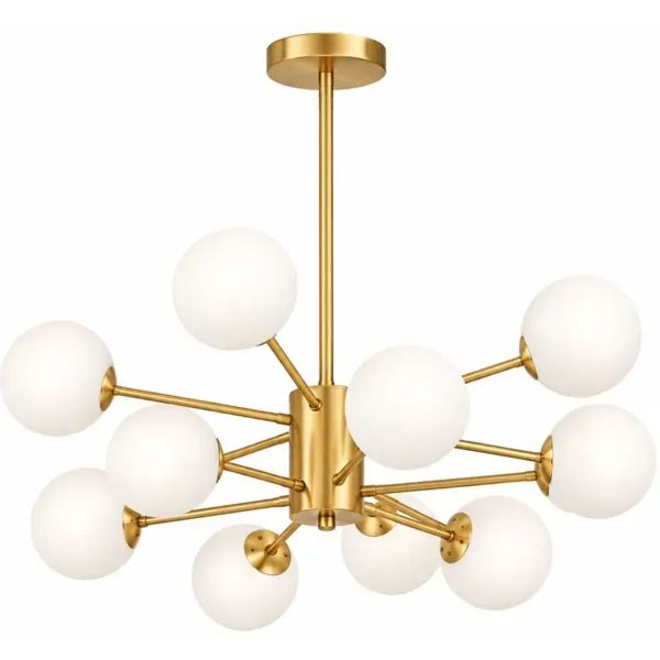Chandelier Pendent E27x12 8001-6+6 GD, Gold