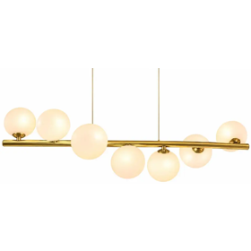 Chandelier Pendent G9x7 3516-7 GD+WH, Gold
