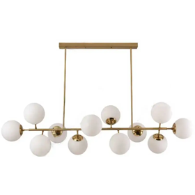 Chandelier Pendent E27 12 2314-12 BZ WH, Gold