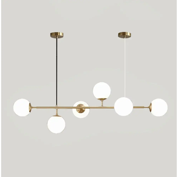 Chandelier Pendent E27 8 2313-8 BZ WH, Gold